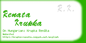 renata krupka business card