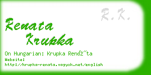 renata krupka business card